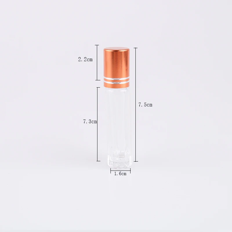 Высококачественные прозрачные стеклянные мини-бутылочки с роликовым шариком 3 5