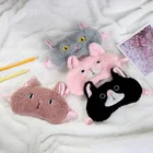 Плюшевая маска для глаз, накладная маска для сна для женщин и мужчин, мягкая дорожная маска для сна