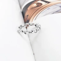 authentic 925 sterling silver pan ring new knot heart interwoven ring for women wedding party gift fashion jewelry