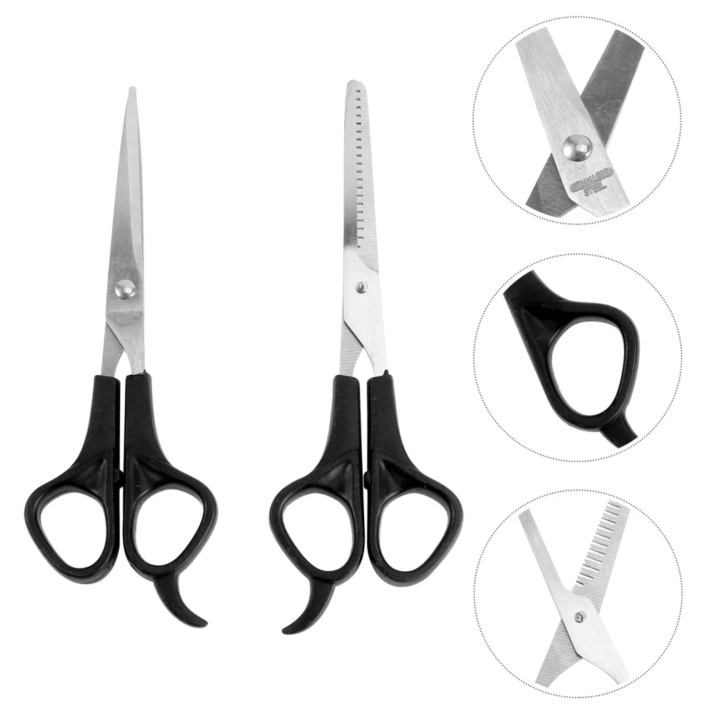 

6pcs Household Haircut Scissor Hair Scissors Barber Shears Hairdressing Scissors Hair Cutter (3pcs Teeth Scissors and 3pcs Strai