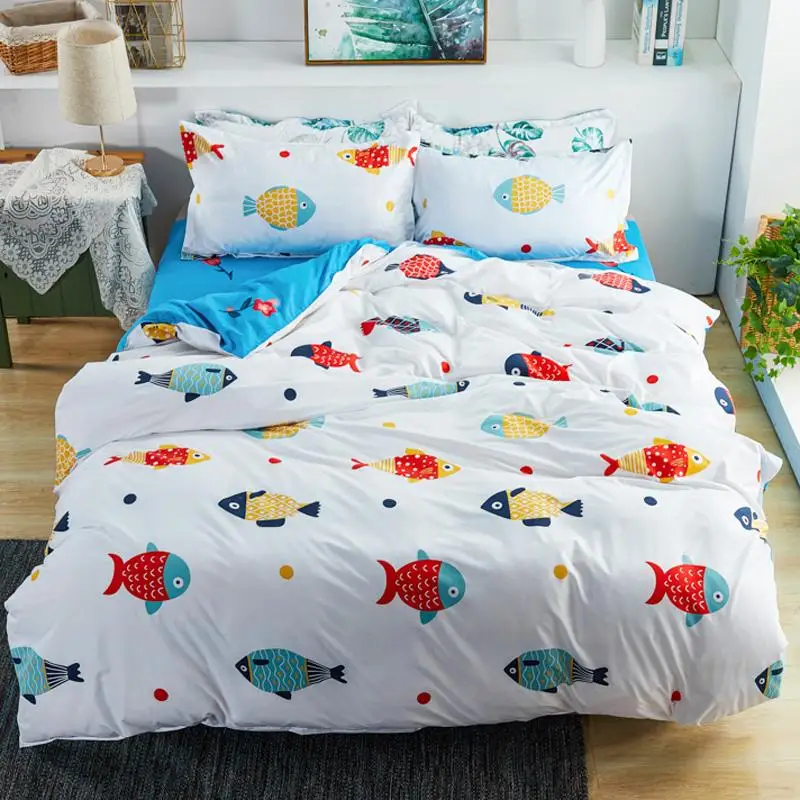 Осенне зимний новый комплект постельного белья с желтым и белым сердцем домашний