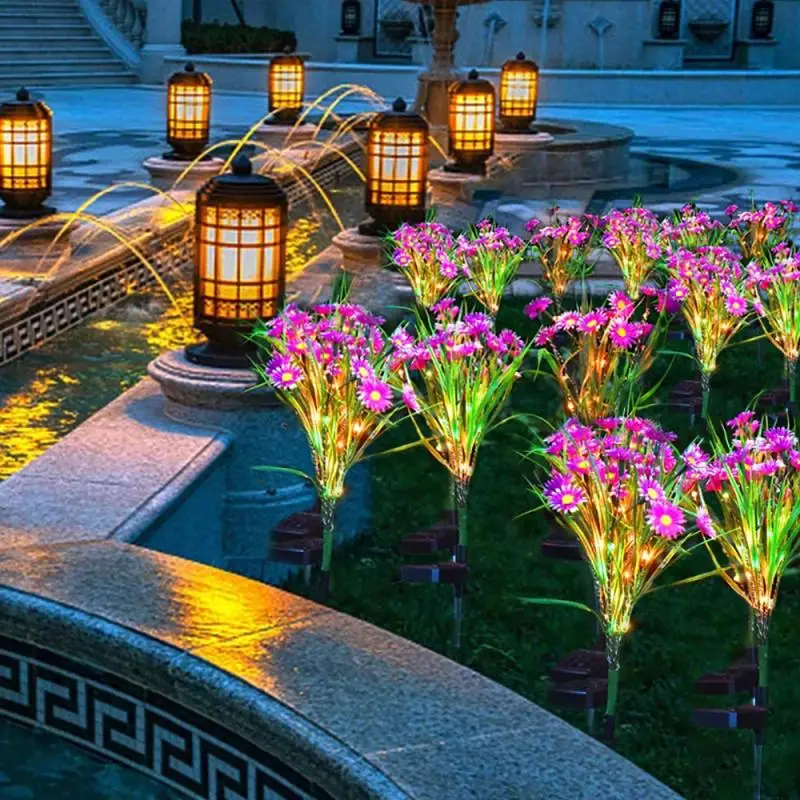 

LED Solar Lamp Outdoor Garden Decoration Colorful Light Solar Small Wild Flower Landscape Courtyard Lawn Lamp