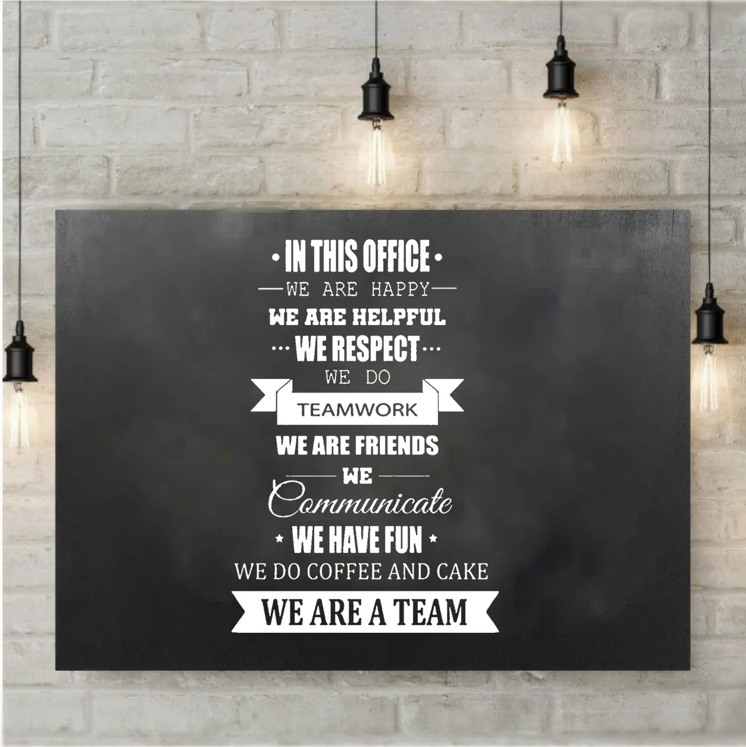 

In This Office Ultimate Typography Quote Lettering Wall Sticker Happy Helpful Teamwork Friend inspiration Quote Decal DW13039