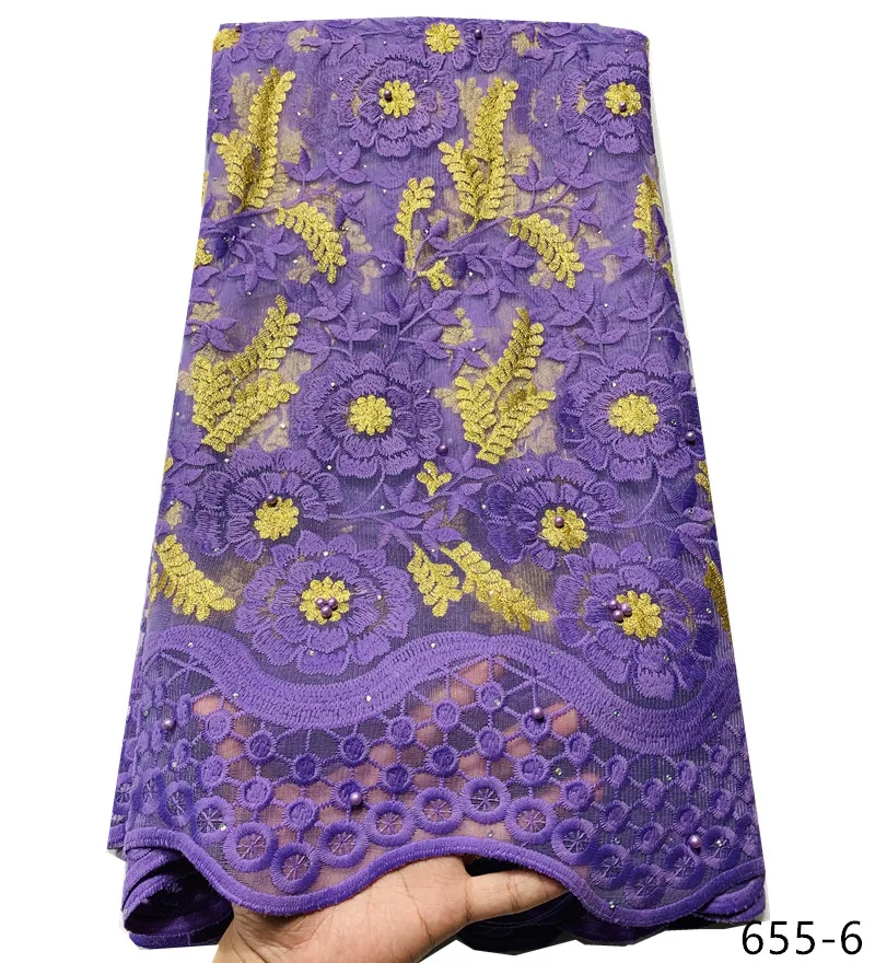 

2020 Best Selling Swiss Voile Laces African Fabric Red Nigerian French Fabric High Quality Nigeria Tulle Cord Lace Fabric 655