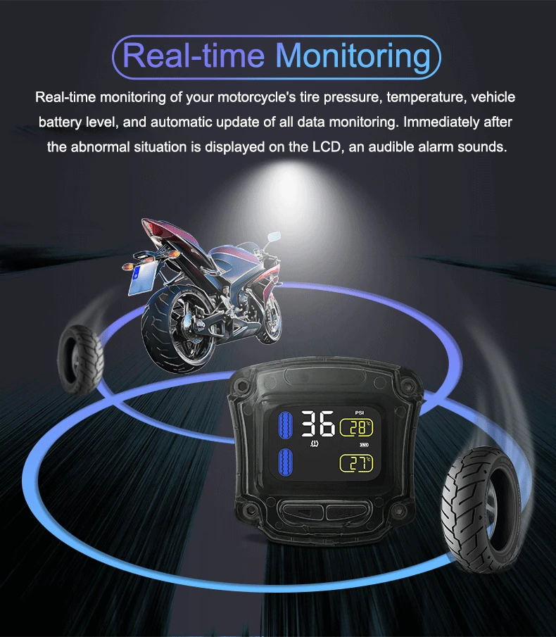 M3 система контроля давления в шинах TPMS беспроводная мотоцикл шины двигатель Fatbike