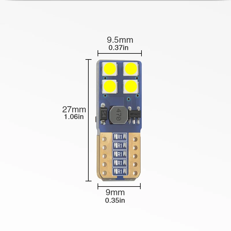 NAOEVO W5W T10 лампа 5W5 авто светодиодный светильник для чтения 8 SMD 3030 чипов 12 в
