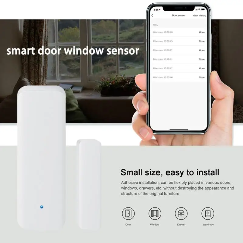 

Smart Door Window Sensor Tuya Zigbee WiFi Door Sensor For Alexa Google Home Mini Sensor Detectors Smart Life APP Alerts Notice