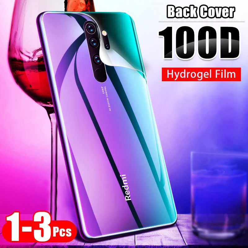 3-1 шт 100D задняя крышка Гидрогелевая пленка для Xiaomi Redmi 4X Note 8 Pro 7 K20 мягкая защитная пленка задняя защитная пленка
