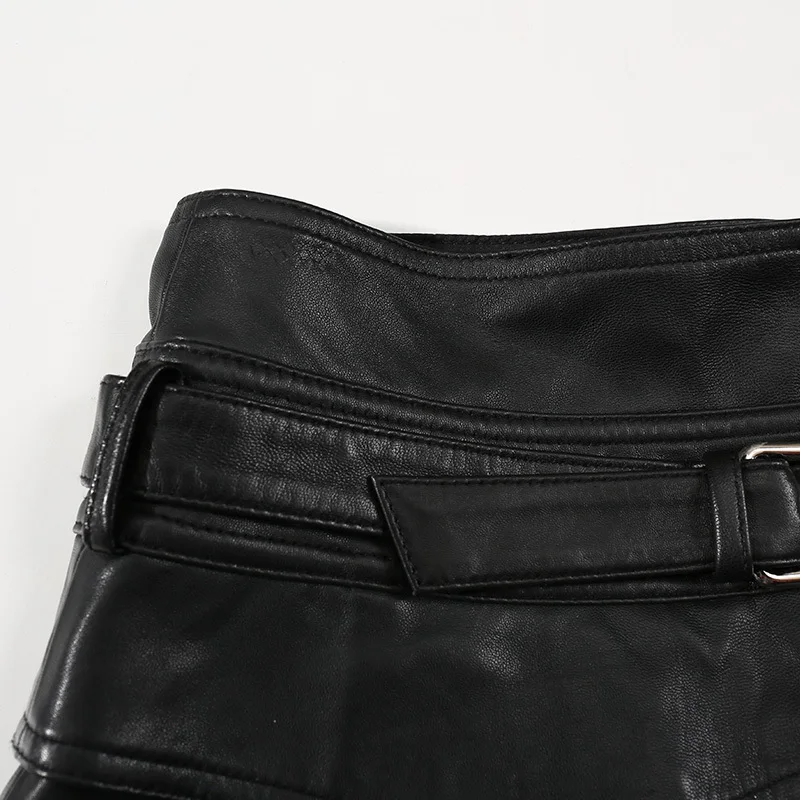 Зимние женские повседневные черные пояса из натуральной кожи с высокой талией на