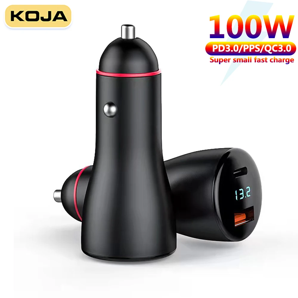 

KOJA 65W Type-C Fast Car Charger PD PPS 45W 25W 20W Quick Charge 3.0 AFC FCP For IPhone 12 Samsung Xiao Mi HUA WEI Mobile Phone