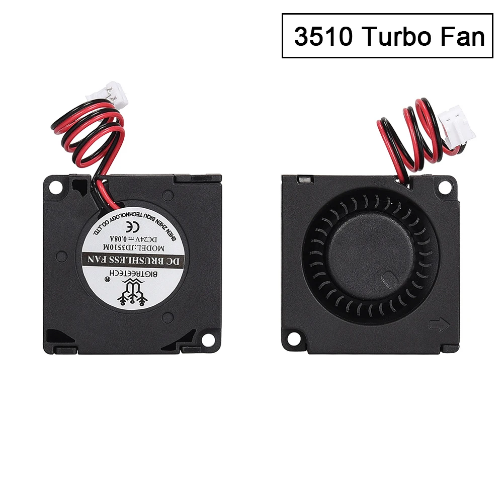 BX-ventilador Turbo para impresora 3D 3510, rodamiento de bolas de 24V con terminal PH2.0 de 110mm, ventilador de refrigeración