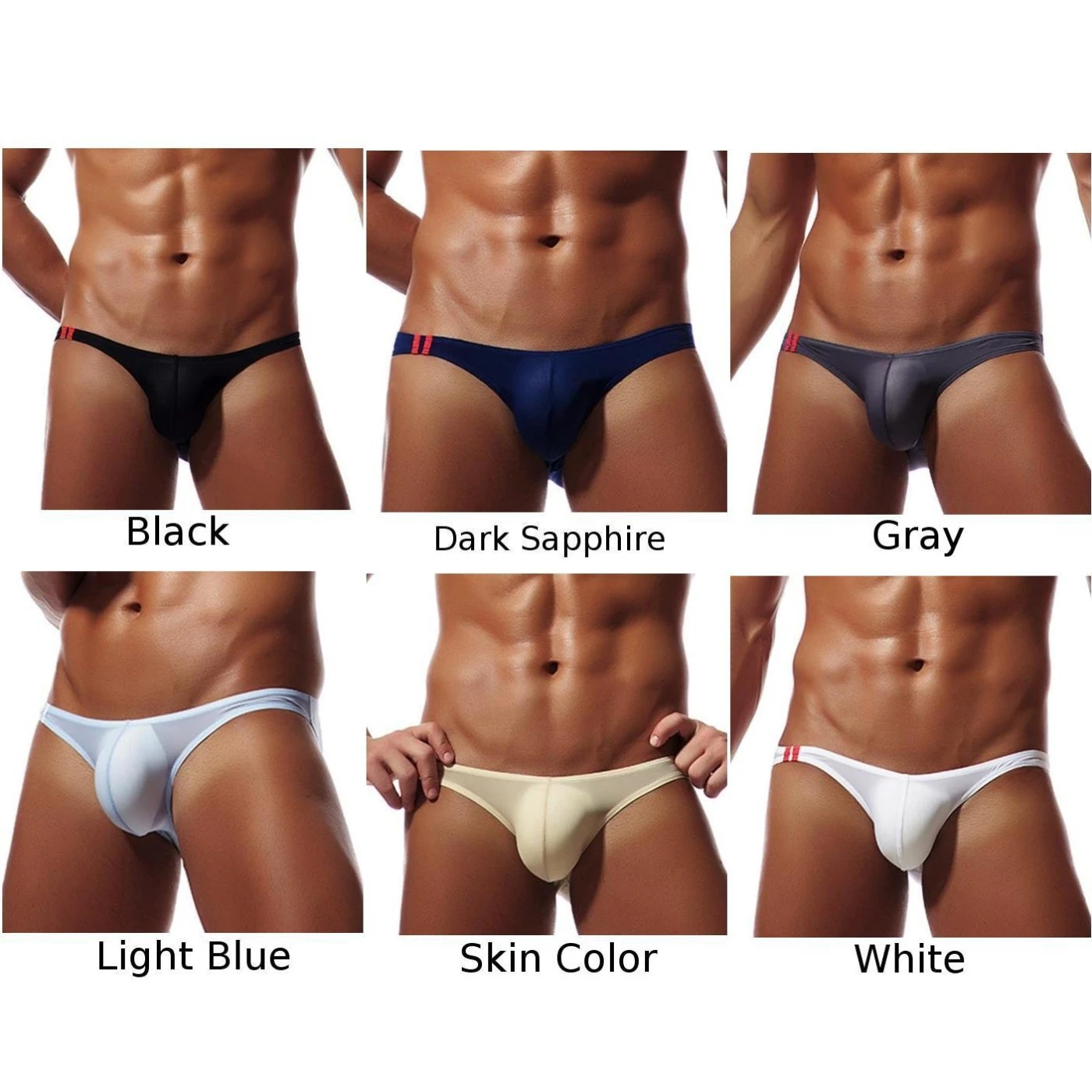 

Men's Briefs Summer Sexy T-Back G-String Briefs Breathable Tangas Thong Lingerie Underwear Solid Color Low Waist Underpants Male