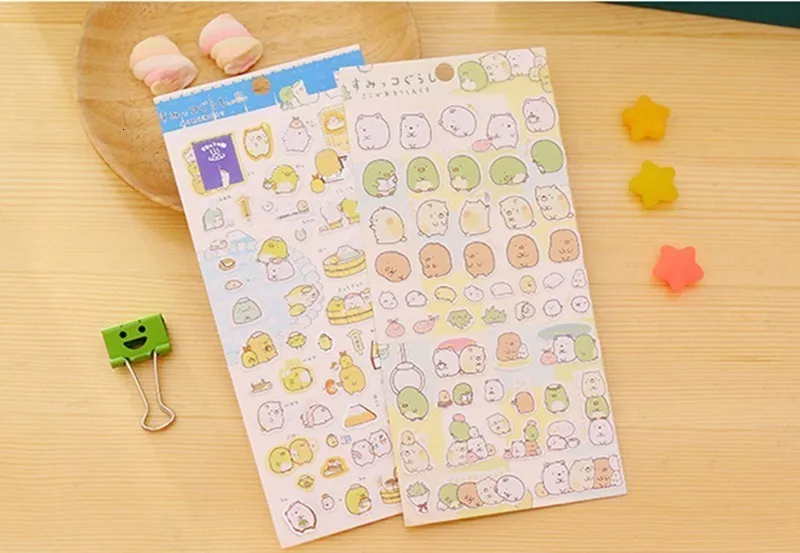 Милые животные прозрачные наклейки s Kawaii DIY украшения ручной дневник для счетов стикеры Скрапбукинг школьные канцелярские принадлежности 06484