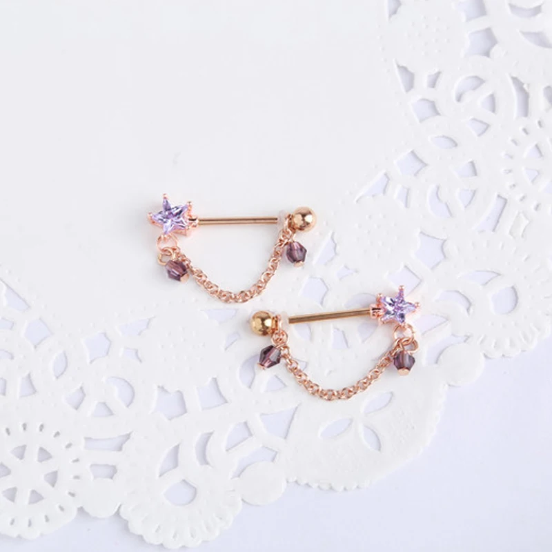 Комплект из 2 предметов модная штангой соска кольцо Бар пирсинг ювелирные