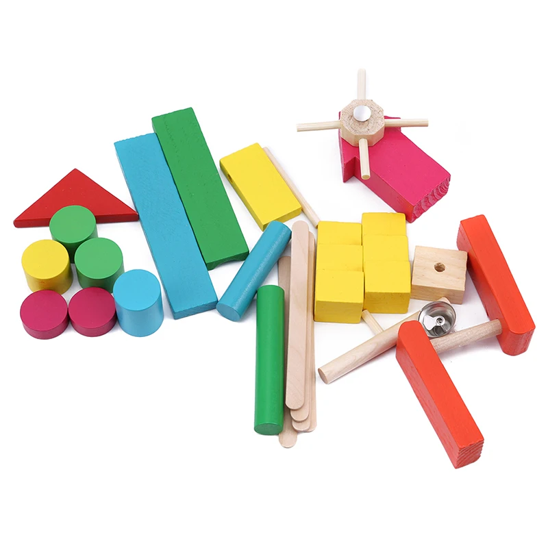 

Wooden Domino Institution Accessories Blocks Colorful Dominoes Games Montessori Toys For Children