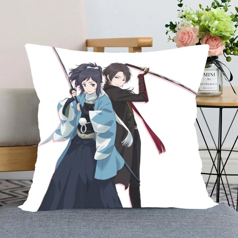 

Touken Ranbu Online Pillow Case Modern Home Decorative Silk Fabric Pillowcase(one sides) For Living Room Pillow Cover 0511