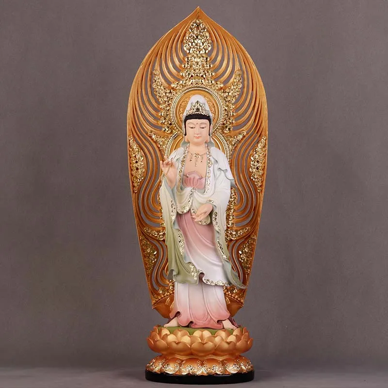 

Asia Buddhism HOME family SHOP bring good luck bless safe health Avalokitesvara Guanyin Buddha god GOOD statue