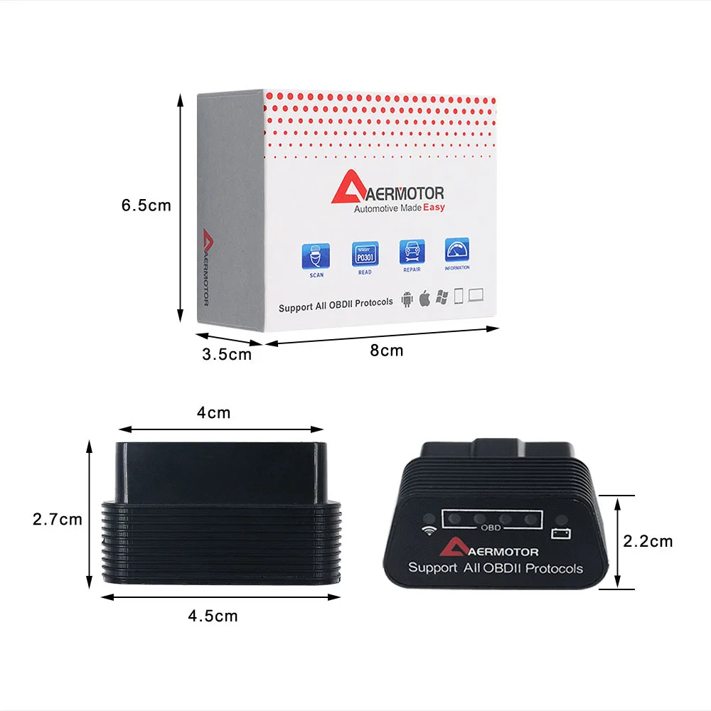 Сканер ELM327 Pic25k80 Wi Fi OBD2 для Mercedes AMG BMW VW Audi Hyundai Peugeot Honda Ford Kia и Fiat Lexus Android IOS| |