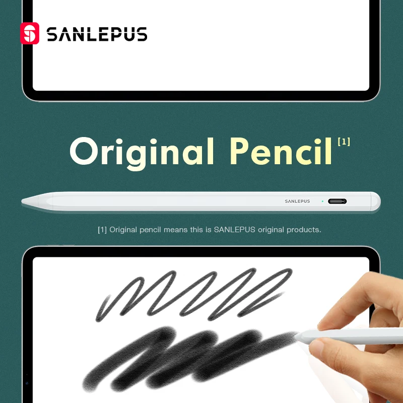 

Стилус SANLEPUS для Apple Pencil 2 iPad Pro 11 12,9 2021 2018 2019 6th 7th mini 5 Air 3, ручка для рисования с блокировкой ладони