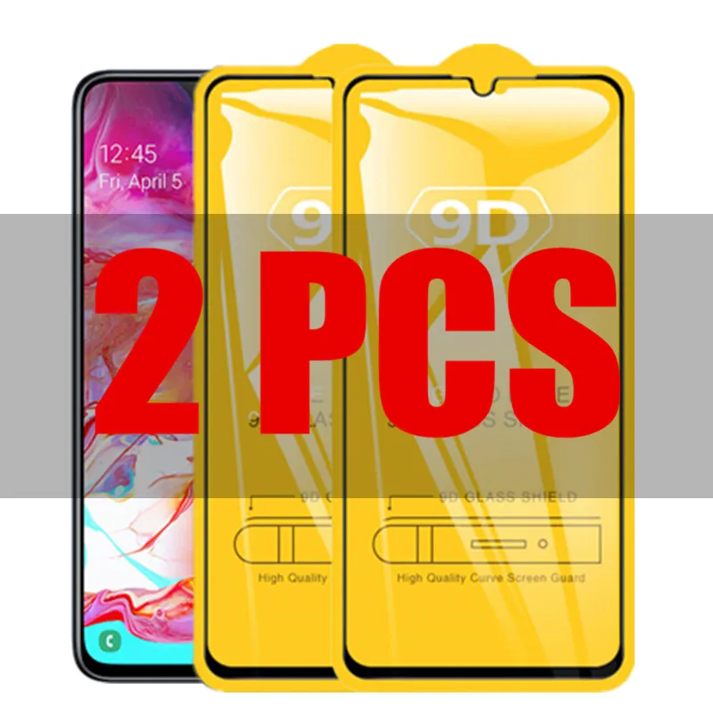 

2Pcs 9D Glass For Samsung A70 A70S Protective Glass for Samsung Galaxy A70 A 70 70s SM-A705FN/DS 6.7'' Screen Protector Film