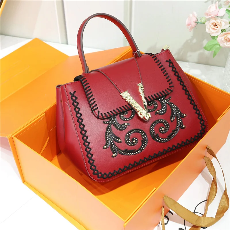 

2021 Hot Sale Fashion Prints Handbags for Women Luxury Handbags Women Bags High Quality Genuine Leather Handbags Sac Luxe Femme
