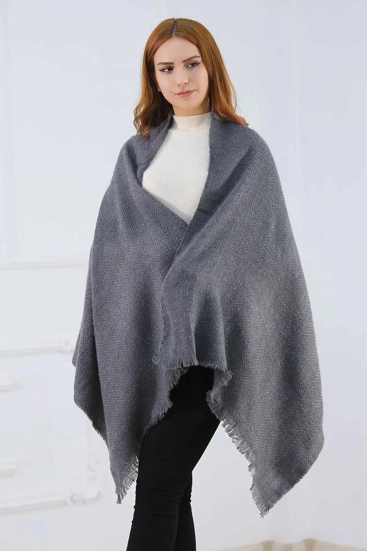 

Houndstooth Shawl Smoked