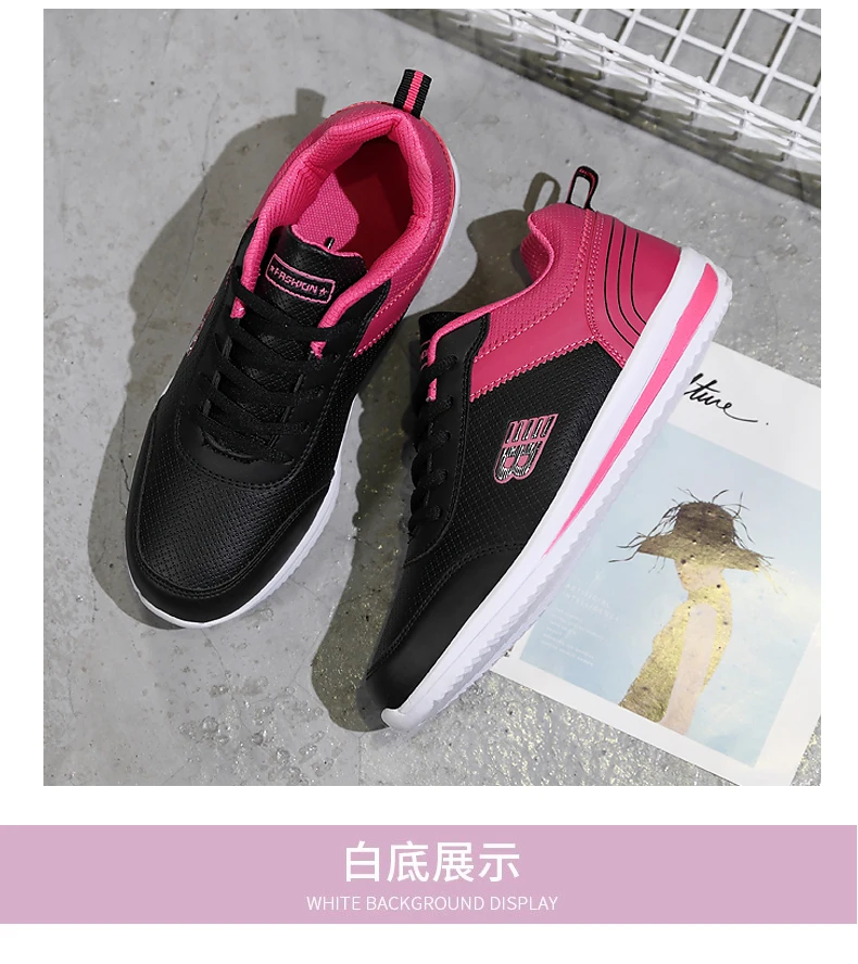 Size 35-41 New Fashion Tennis Shoes for Women Ultra-light Leather Blue Sneakers Gym Sport Shoes Tenis Feminino Basket Femme