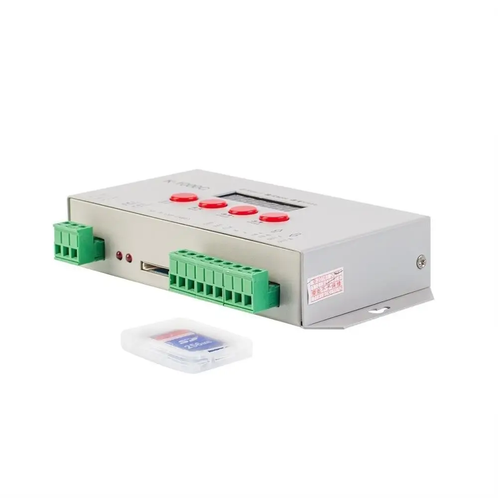 K1000C контроллер sd-карты RGB WS2801 WS2811 WS2812B LPD6803 светодиодный 2048 пикселей T-1000S