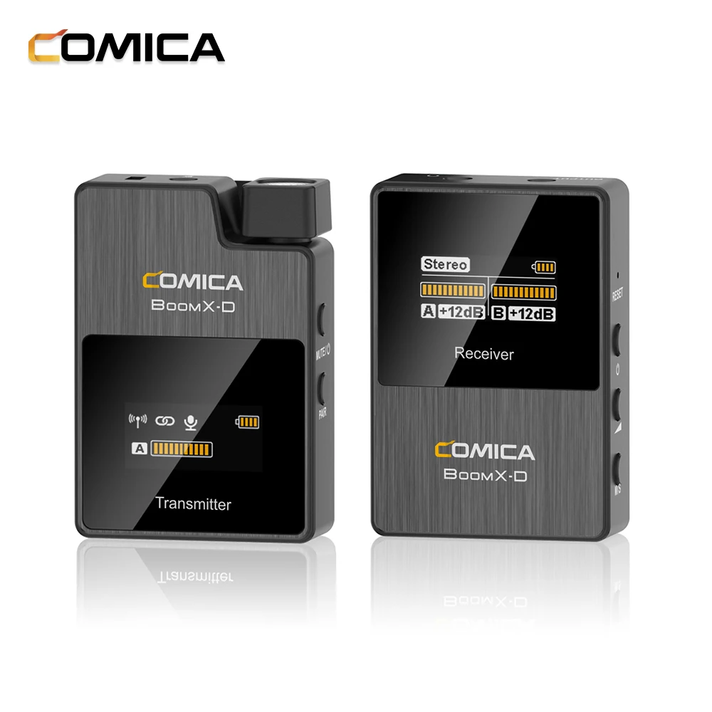 

COMICA 2.4G Digital Wireless mini Microphone System 50M Effective Range 3.5mm Interface for DSLR Mirrorless Camera Smartphones
