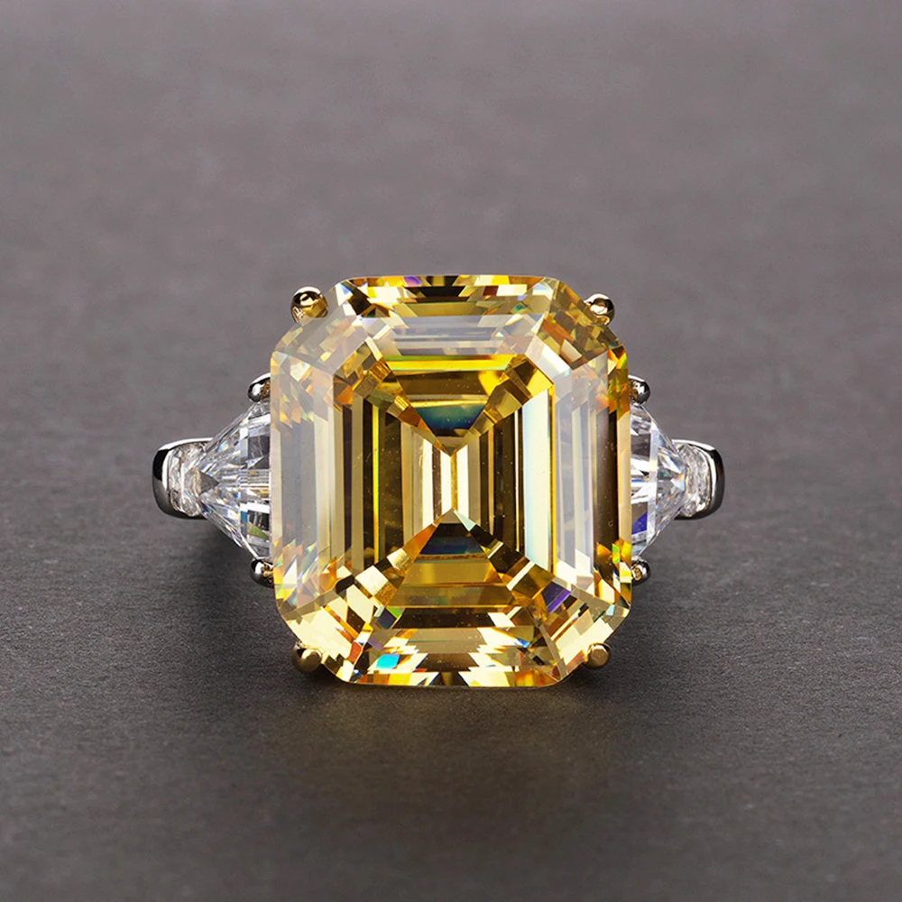 Женское кольцо с большим драгоценным камнем PANSYSEN цельное серебряное натуральным