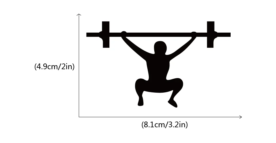Gym Crossbar fitness Man Woamn Переключатель стикер креативный спортивный силуэт Наклейка на стену для спортзала спальни гостиной домашний декор - Цвет: 32844366459