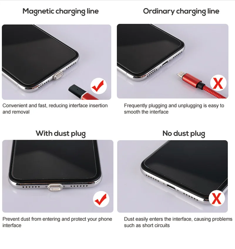 Mirco USB разъем Micro Usb зарядное устройство адаптер типа C магнитное для Android iphone Type
