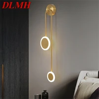 dlmh nordic wall lights sconces contemporary simple brass led lamp indoor for home decoration