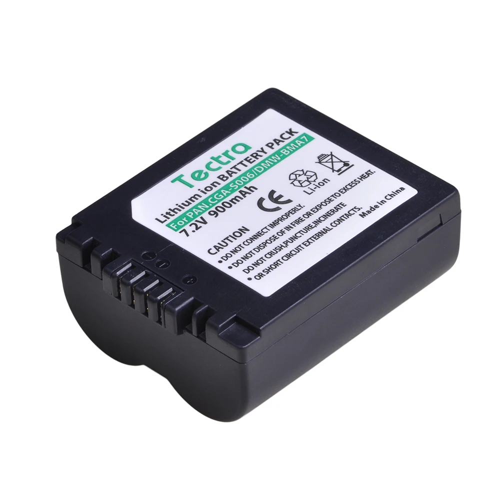 Аккумулятор 2x900 мА · ч CGA-S006 DMW-BMA7 S006 CGR-S006E CGA для Panasonic DMC FZ7 FZ8 FZ18 FZ28 FZ50 FZ30 |