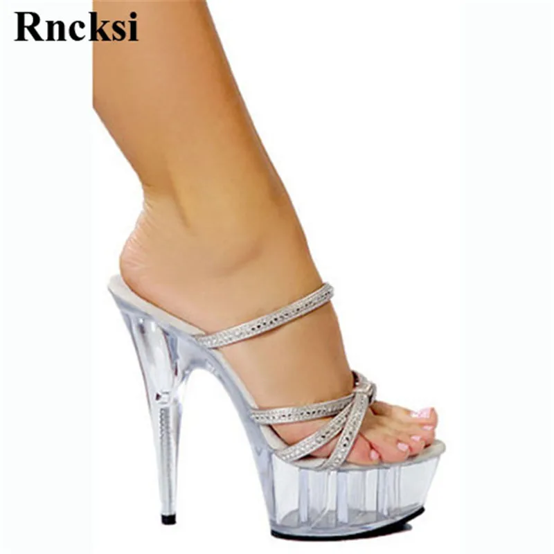 

Rncksi Fashion New Women 15CM High Heel Platforms Pole Dance/Performance/Model Shoes, Wedding Pole Dance Slippers Shoes