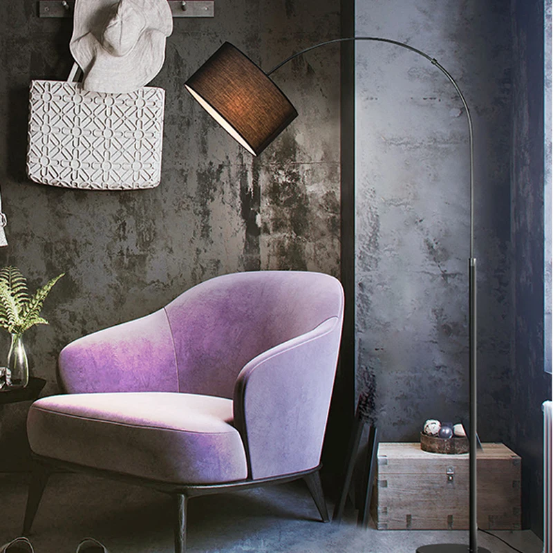 Nordic Творческий современный простой длинный рукав Рыбалка СВЕТОДИОДНЫЙ торшер