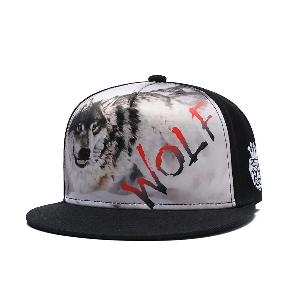 Бейсболка и Кепка с 3D принтом волка для мальчиков девочек крутая модная Милая