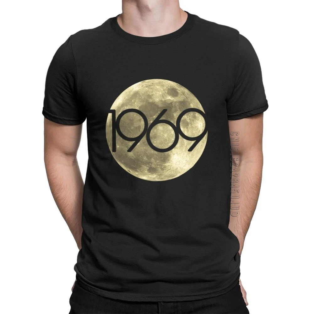 New T Shirt 50Th Anniversary Apollo 11 1969 Moon Landing Black Summer Street Men Hot Fashion Solid Logo | Мужская одежда