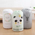 Складная сумка для хранения с мультипликационным медведем, прозрачный Органайзер с пучком, органайзер для одежды, одеяла, корзина для детских игрушек, контейнер, сумки для путешествий