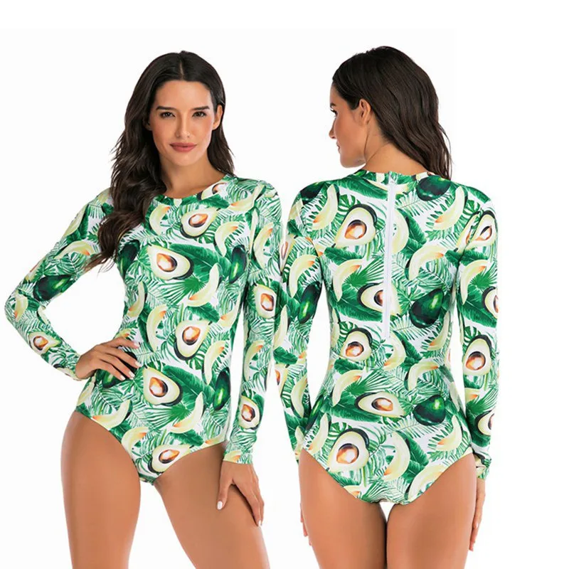 

MUOLUX сексуальный новый купальник с длинным рукавом, винтажный Цельный купальник, Женский винтажный купальник с принтом, 2021 цветочный костюм