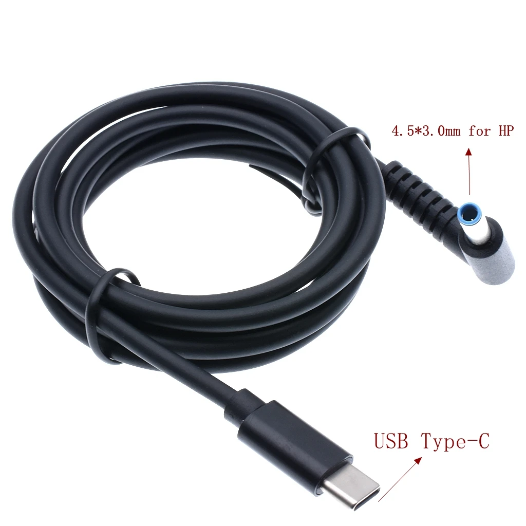 USB Type C PD зарядный кабель шнур 19 5 в 4 5*3 0 мм синий наконечник штекер конвертер Dc