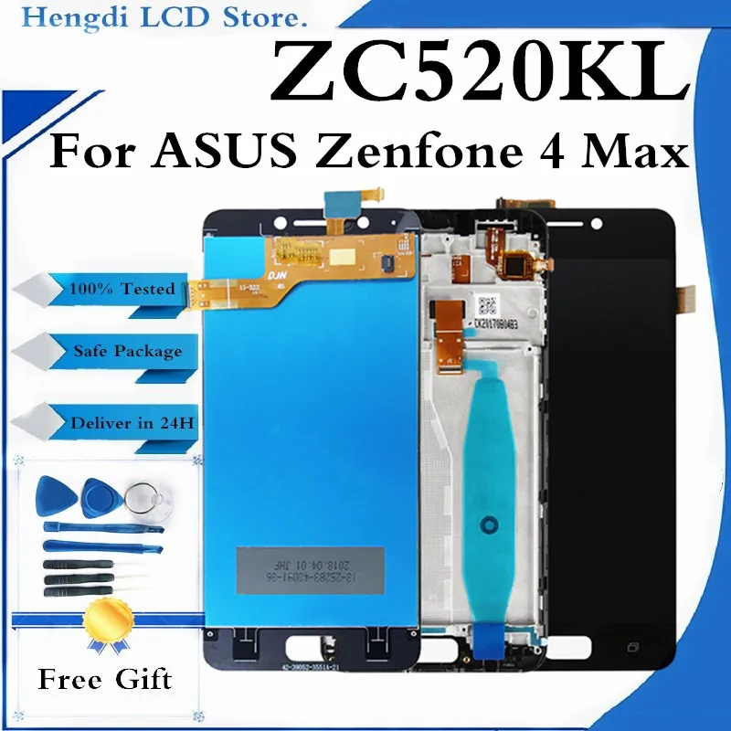 

Для Asus Zenfone 4 Max ZC520KL ЖК-дисплей Сенсорная панель экран дигитайзер в сборе с рамкой ZC 520KL X00HD LCDs