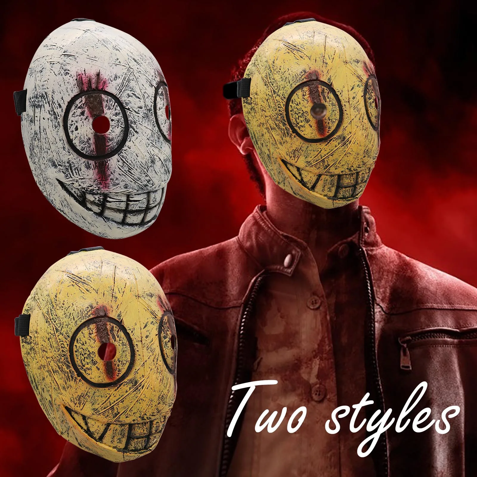 

Graffiti Skull Big Eye Mask Halloween Horror Adult Toy Goth Aesthetic Masquerade Props Scary Novelty Cosplay Decoration Хэллоуин
