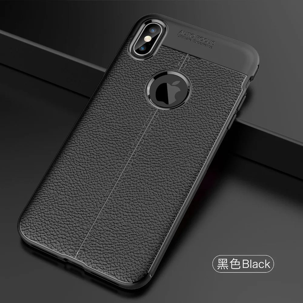 Авто фокус чехол для iPhone 6 7 8 Plus X XR чехол бизнес кожа силиконовый мягкий ТПУ чехлы для iPhone XS MAX Комфортные чехлы