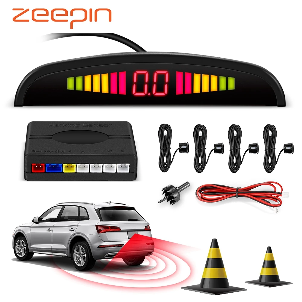 Датчик парковки автомобиля с 4 датчиками светодиодный дисплей запасной