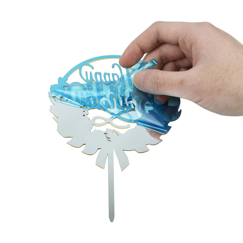 

1Pc Happy Birthday Cake Toppers Flowers Gold Acrylic Cupcake Topper For Girl Baby Shower Kids Birthday Party Cake Baking Decor