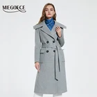 MIEGOFCE 2021 осенне-зимнее женское пальто с длинным высококачественным поясом, верхняя одежда, осеннее пальто, куртка для женщин,тренч длинным воротником, по бокам вырез для удобства MGK020