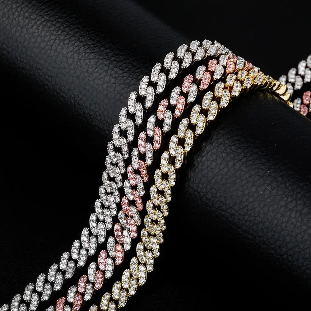 8 мм в стиле хип-хоп выложены 3 шт. циркона AAA украшенные блестками круглая