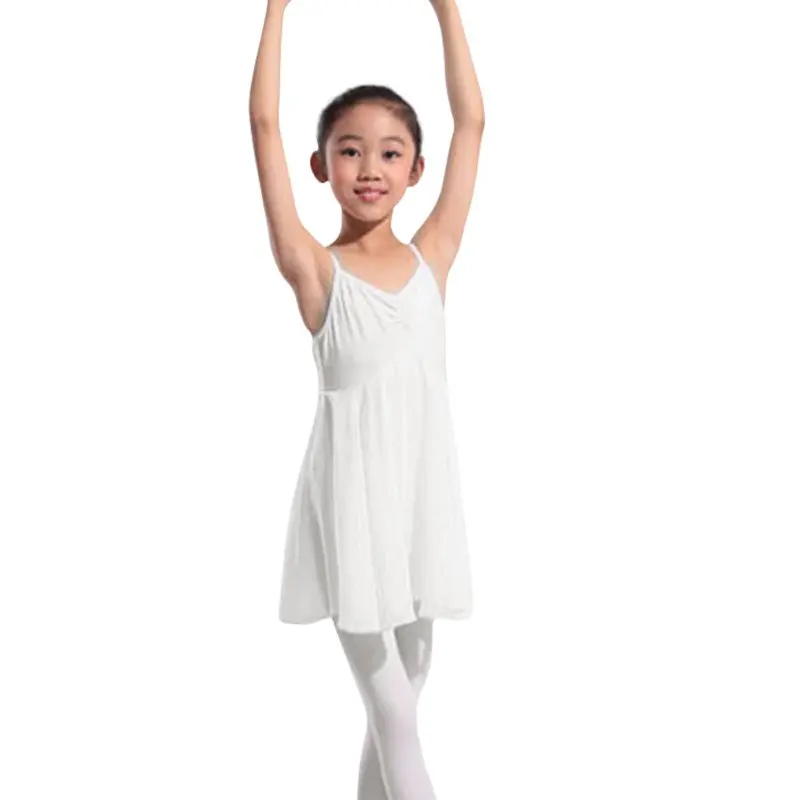 

Girls Vestidos Ballet Dance Dresses Baby Girls Dancewear Solid Gymnastics Chiffon Skirt Tutu Dress Large Size Dress