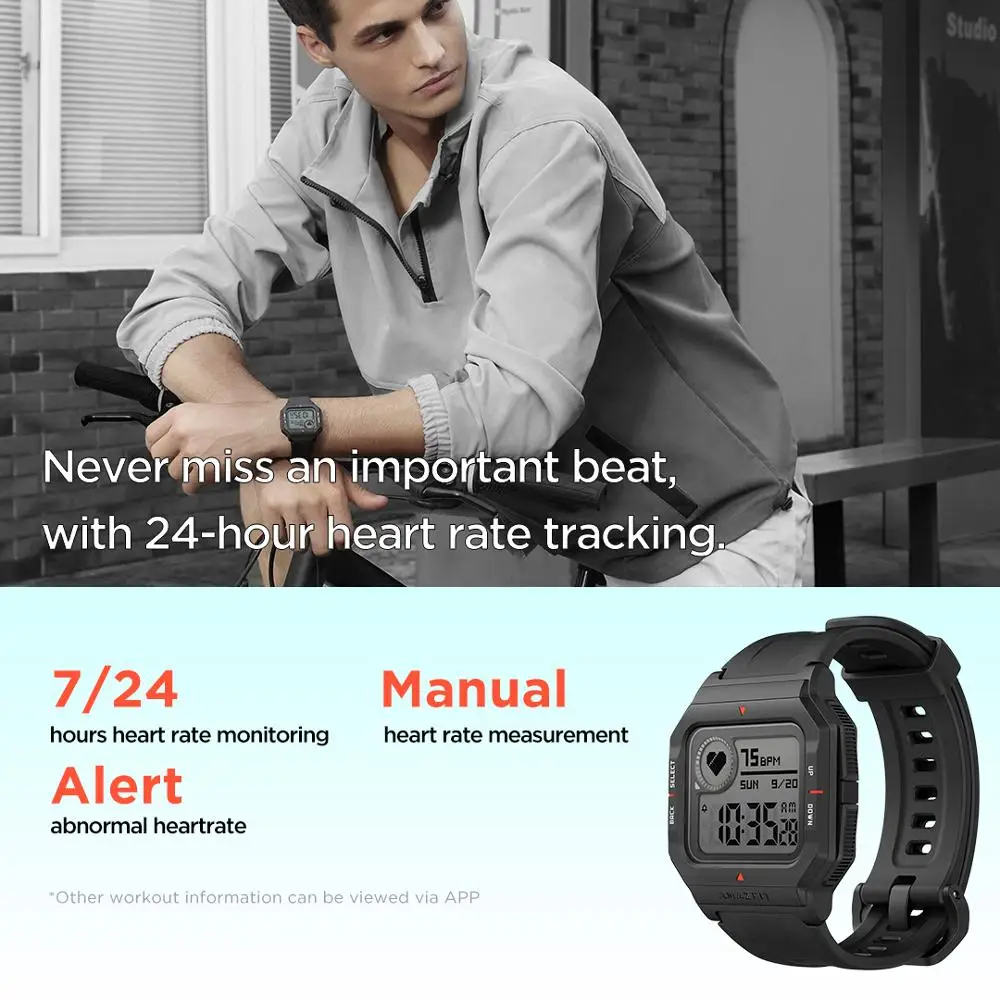 2020 new amazfit neo smart watch 28 days battery life smartwatch 3 sports modes 5atm heart rate for android ios phone free global shipping